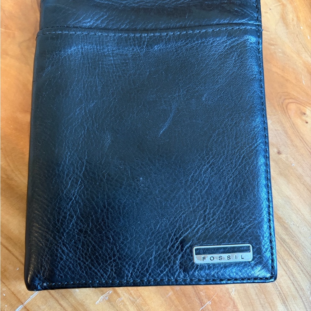 Fossil Black Leather Card Holder